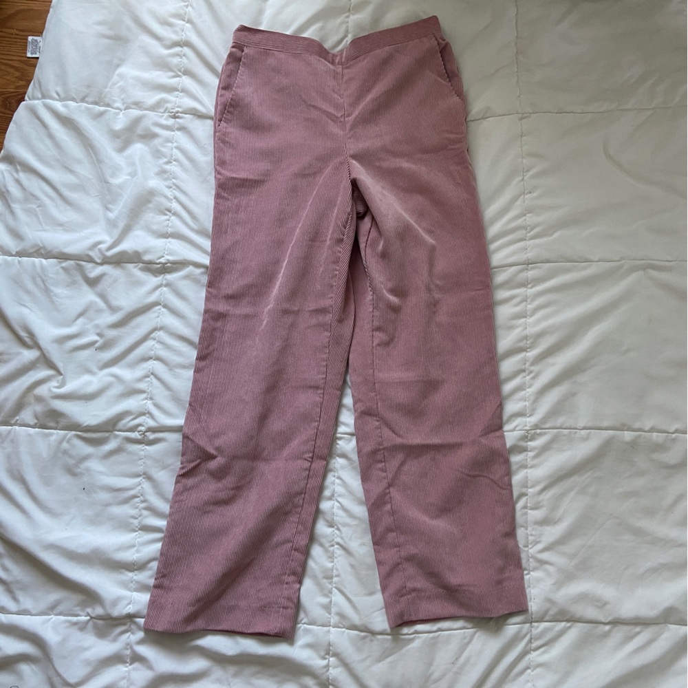comfy muted pink corduroy oversized pants